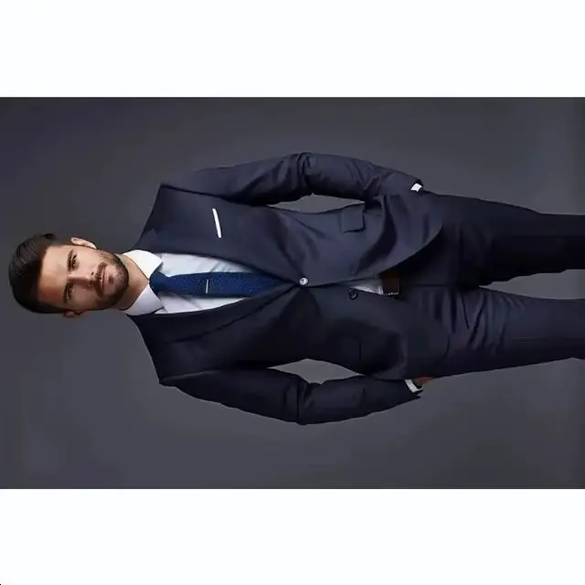 

Мужской деловой повседневный костюм-двойка 2026: элегантный пиджак и брюки для свадьбы, вечеринки, жениха.