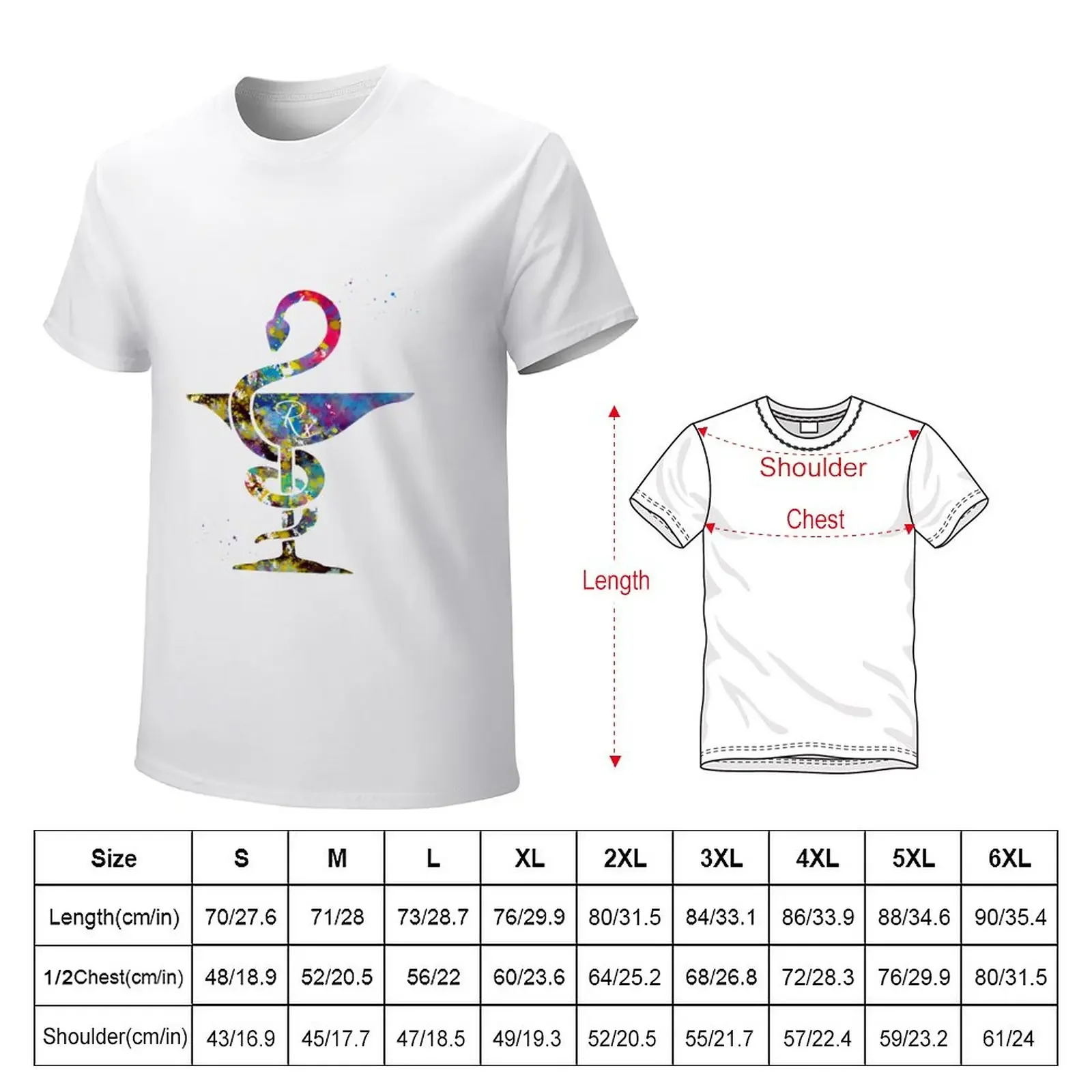 Rx Caduceus Art Bowl of Hygieia T-Shirt sublime plain cute clothes summer clothes big and tall t shirts for men