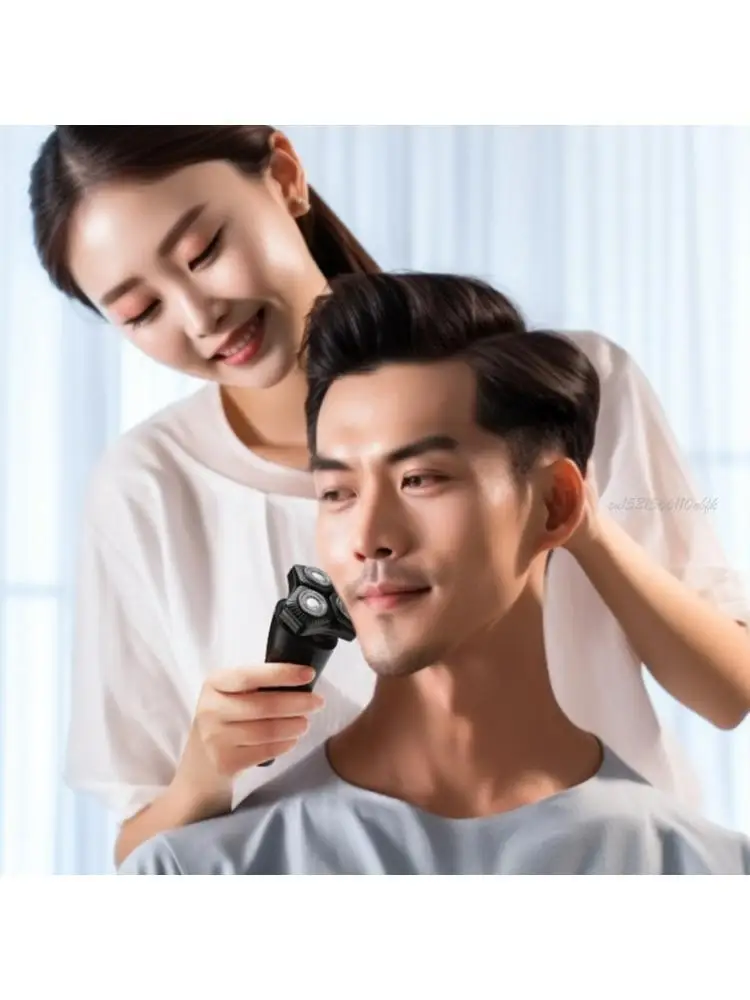 

27RB Мужской электрический бритву для лица и бакенбардов обрезка плавучие головы борода -триммер Мощные мощные вращающиеся