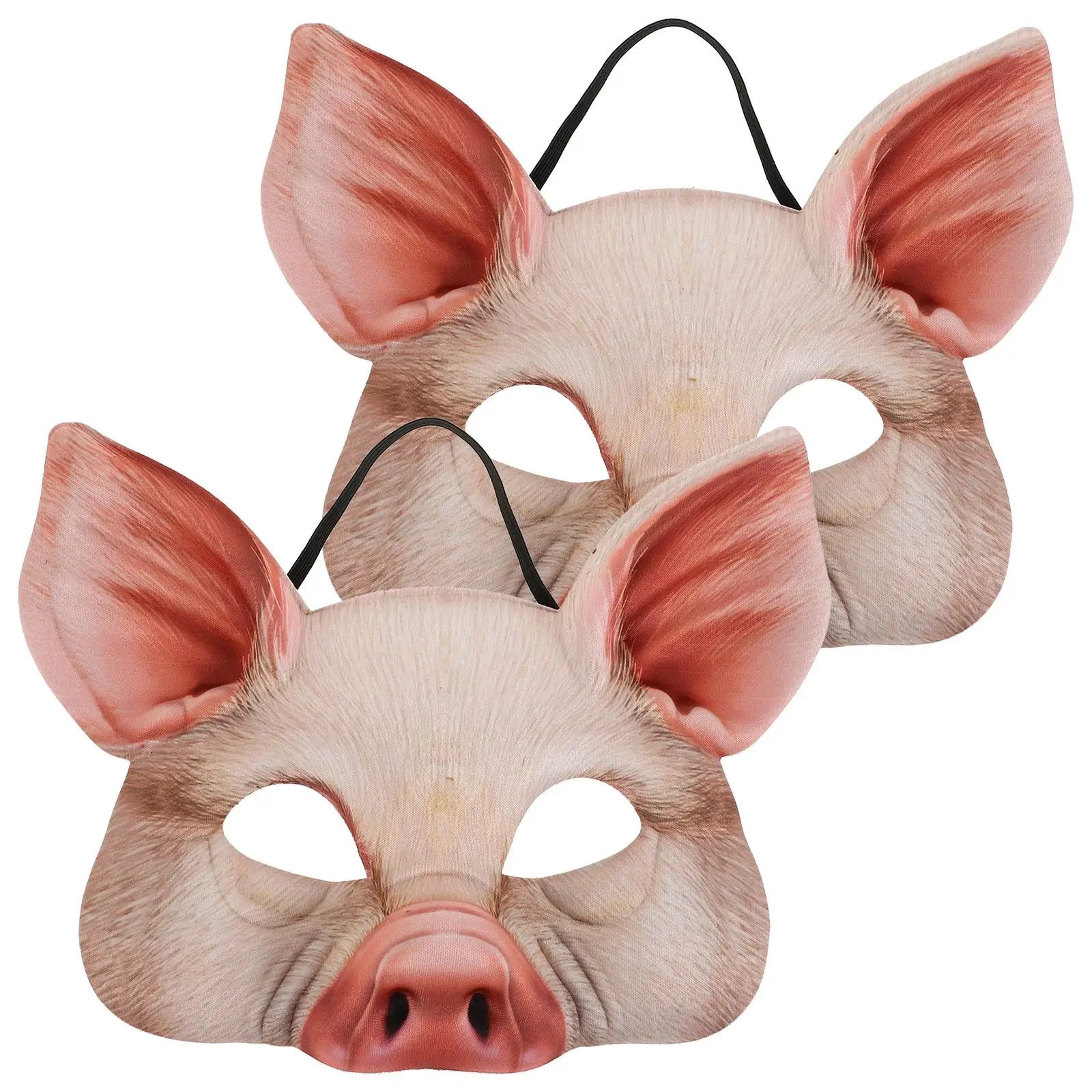 

Pink Pig Mask for Festival Party Masquerade Animal Half Face Lightweight Pink Piggy Design Halloween Carnival Toy