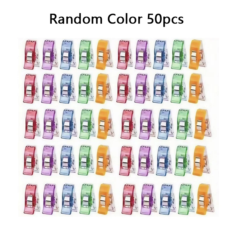 Kleurrijke multifunctionele naaiclips set, plastic knutselclips, veiligheidsclips voor kleding, breien, haken en papier - gemengde verpakking
