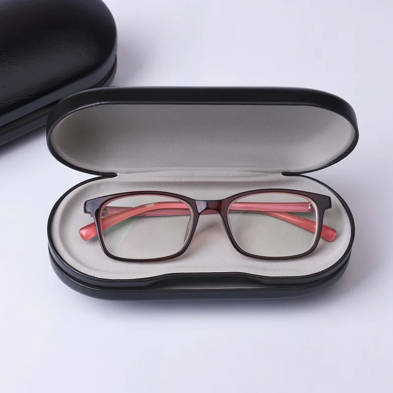 Compression-resistant dual-purpose double-layer contact lens case imitation wood grain contact lens case foldable fashion frame