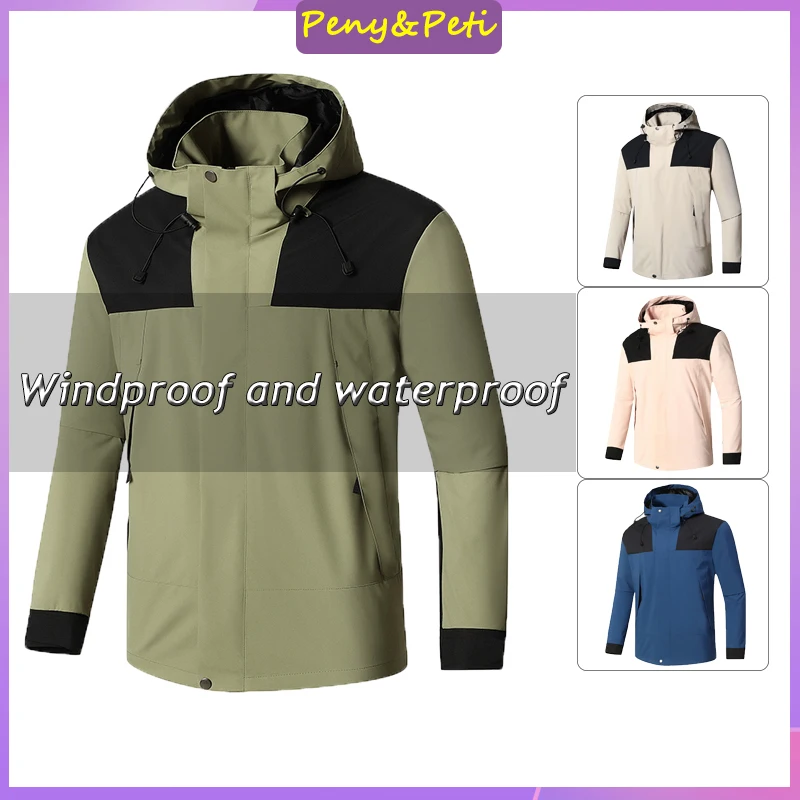 

Outdoor Sports Jackets for Men and Women Waterproof and Windproof Mountaineering Suits Couple Bomber Jacket Women