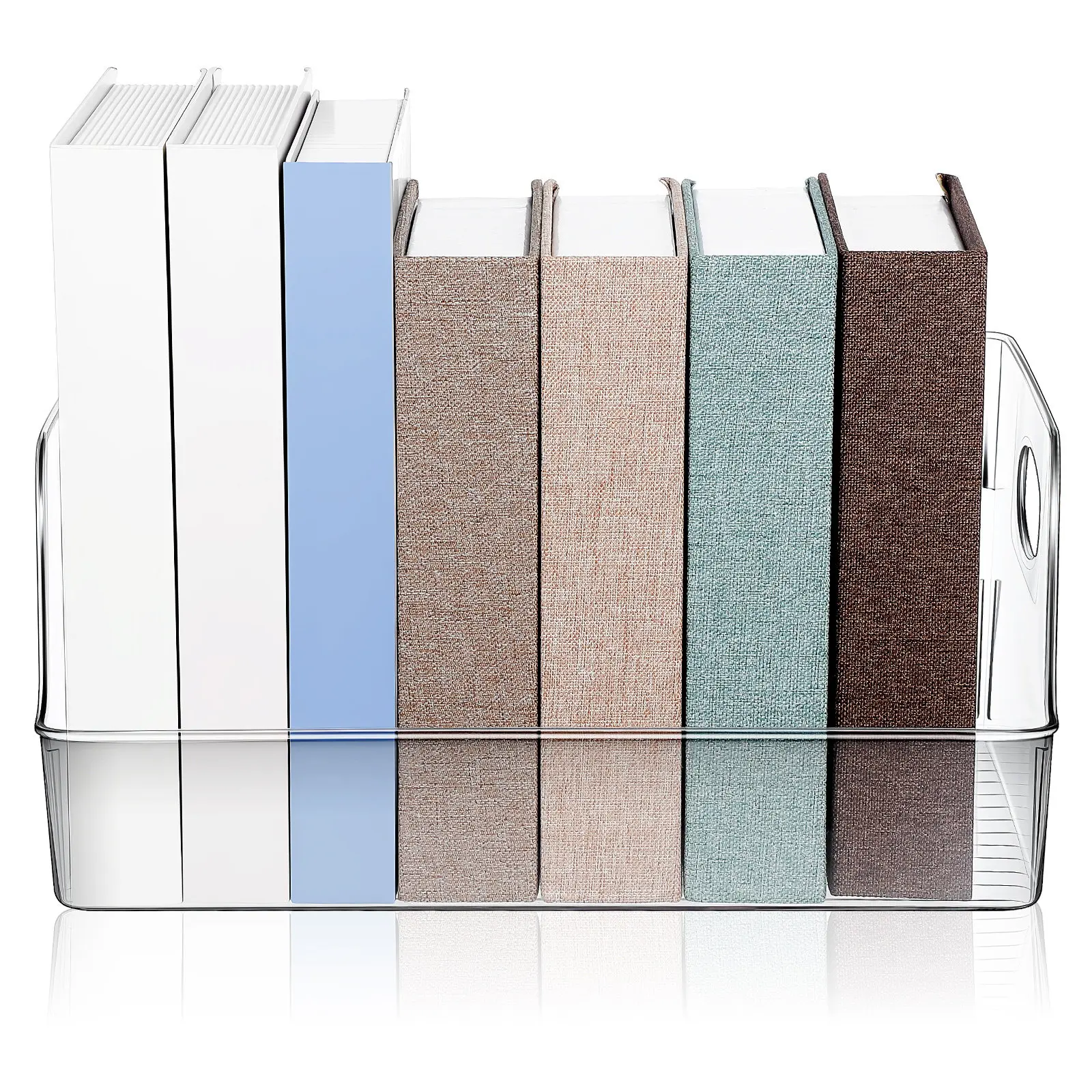 

Clear Book Bin Standard Sized Book Storage Bin for Classroom Library Learning Efficiency Organizer Bins for Home Office School