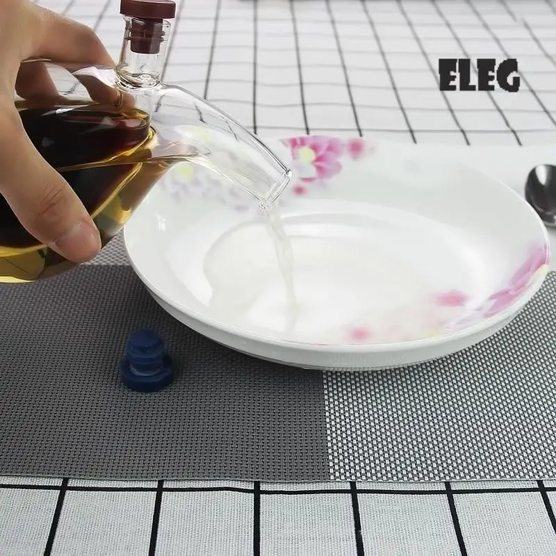 ELEG-dispensador de aceite dos en uno para cocina, diseño de vinagre, vinagrera, lata de oliva, vertedor de aceite de calidad, botella dispensadora de condimentos