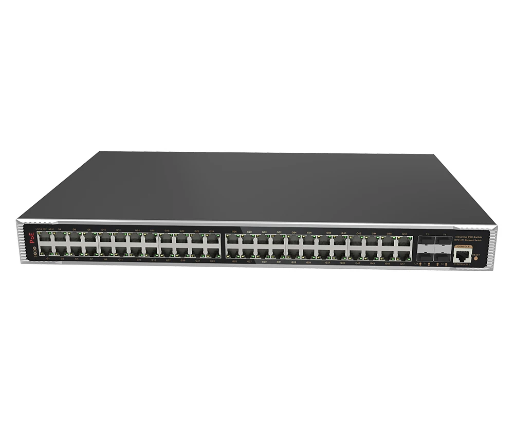 

L2+ Managed 48-Port Gigabit PoE Switch with 4x 1/10G SFP+ Slots, Industrial PoE+ Switch