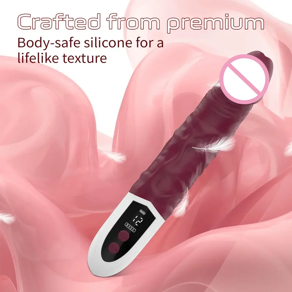 Realistic Dildo Vibrator For Women LCD Display G-Spot 12 Frequency Powerful Clit Stimulation Massager Sex toys For Adults Female