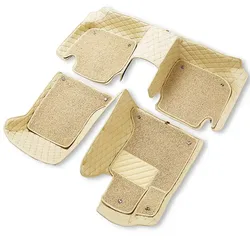 Custom Top quality Car Floor Mats Luxury Customized Dedicated Customized Wholesale Leather beige BWM