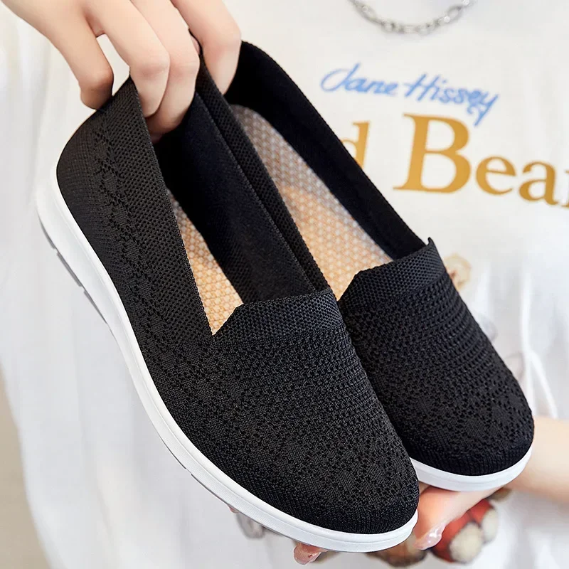 Sneakers Shoes Women Running  Summer Breathable Walking Woven Shoe Anti-slip Handmade Weave Lightweight Female Flats Casual Shoe