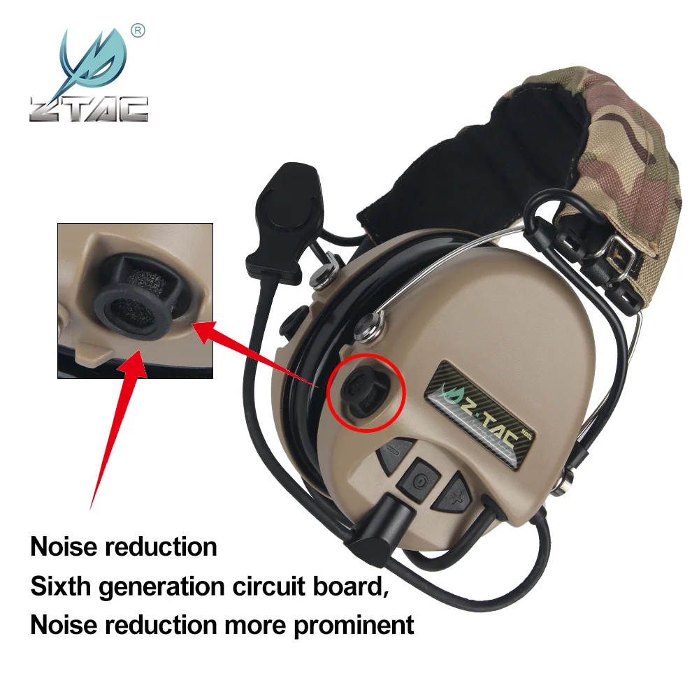 Z Tactical Headset Hunting Headphones For Shooting Pelto Softair Earphone Irsoft aAccessories Military PTT Active Headphones