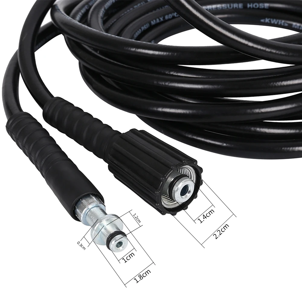High Pressure Water Cleaning Hose Pipe Pressure Washer Hose 6m for AR Michelin Black & Decker Makita MAC Allister Stanley