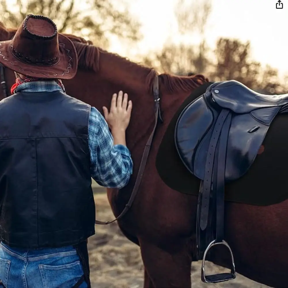 Shock Absorption Felt Saddle Pad Breathable Wicking Saddle Seat Cushion Comfortable Cushioned Comfort Equine Saddle Pad
