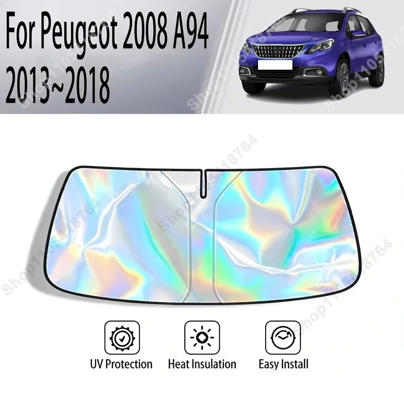 

For Peugeot 2008 A94 2013-2018 Sunshade Cover Car Windshield SunShades Sun UV Protector Cover Car Front Windscreen Cover