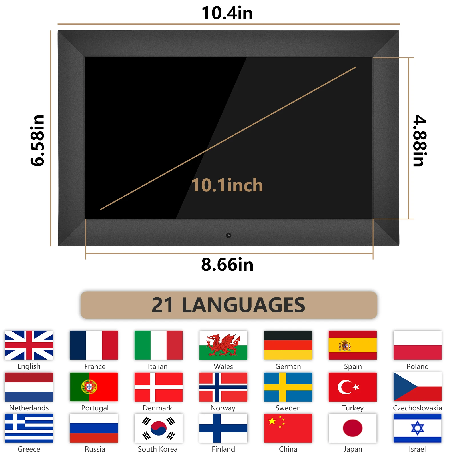 21 Alarms Digital LED Calendar Clock with Multi-Languages to display. Medicine Time Reminder for Elder.Home Desk Wall Decoration