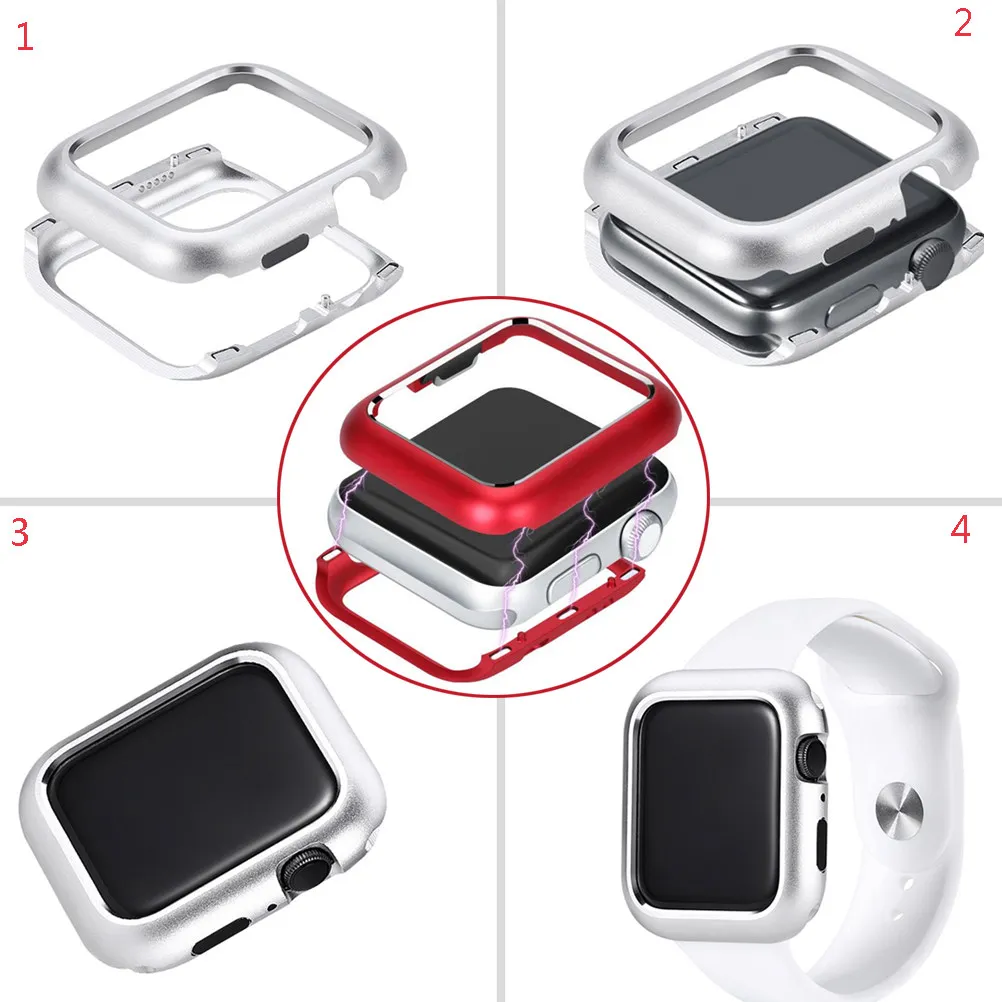 

Premium Aluminum Protective Watch Cover Case for 4 44Mm Elegant Bumper Shell Full No