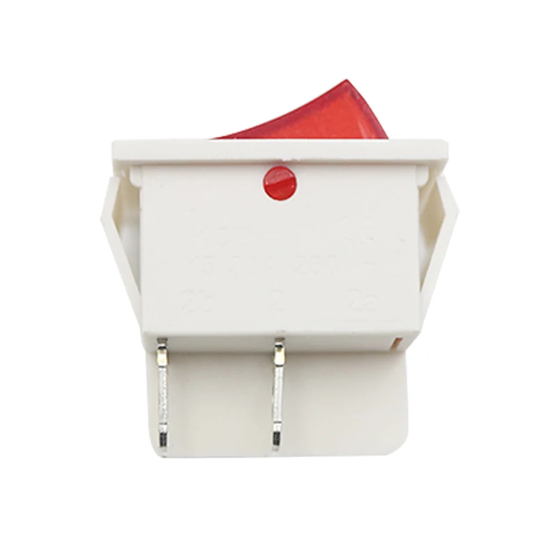 KCD4 Illuminated Rocker Switch 2-Position ON/OFF 4-Pin 15A 250VAC 20A 125VAC - White Base Power Switch for Electrical Equipment,