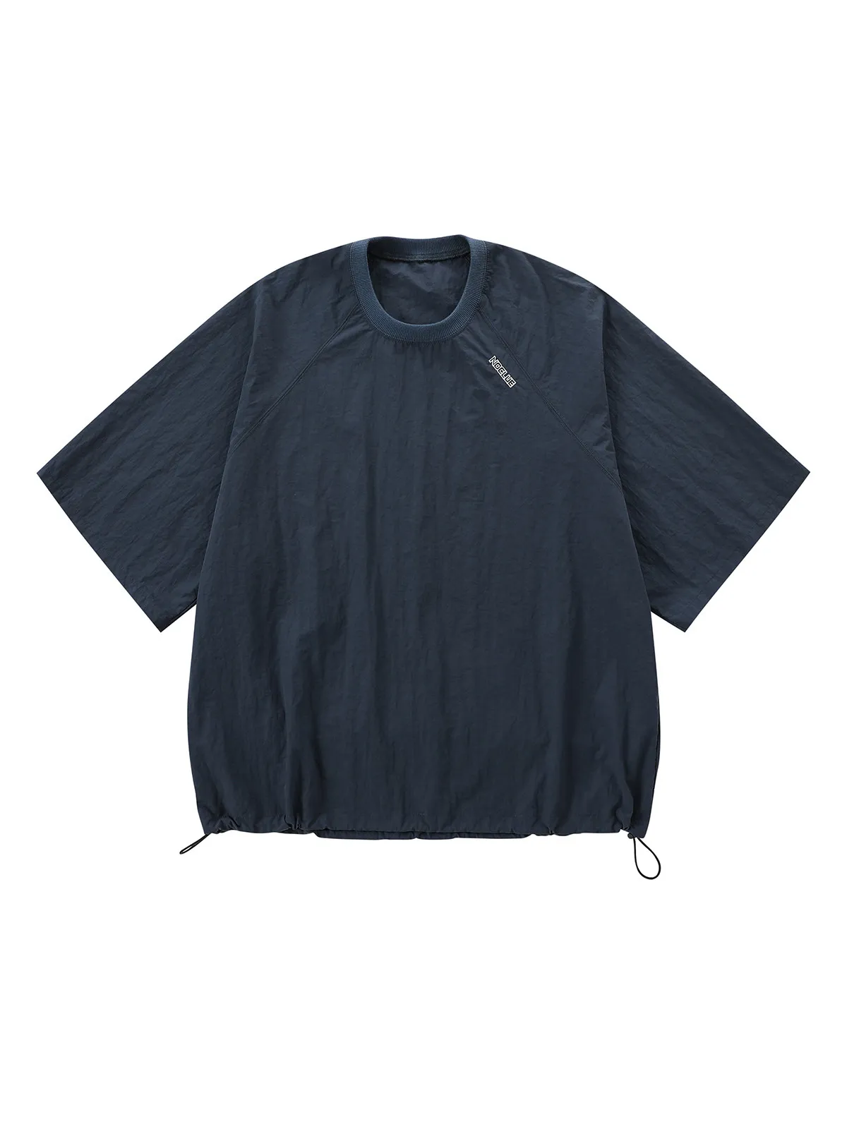 Japanese-style Loose-fit Water-resistant Short-sleeve Tees Men's Thin Double-needle Utility