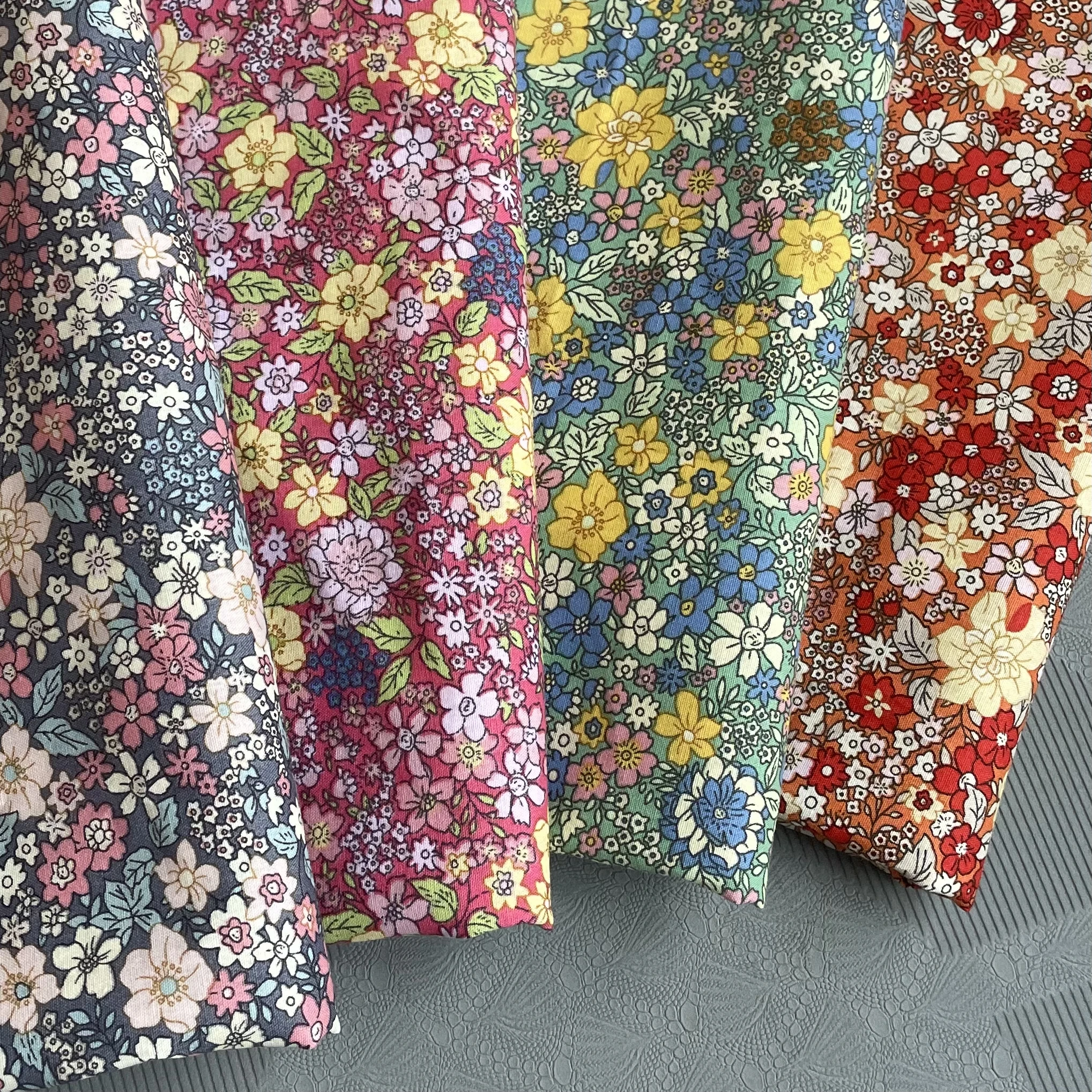 Abstract Floral 40S Tissun Liberty Cotton Fabric For Kids Baby Sewing Cloth Dresses Skirt DIY Handmade Designer Patchwork Meter