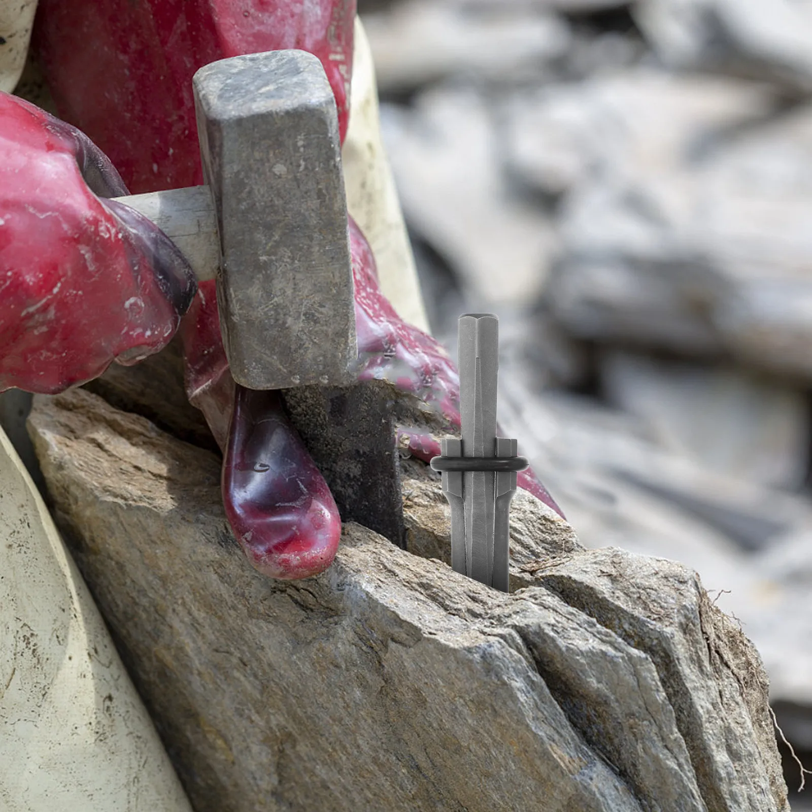 Professional Stone Splitter Tool Heavy Duty Wedge Splitter for Granite Marble Rock Concrete Splitting Efficient Easy Operation