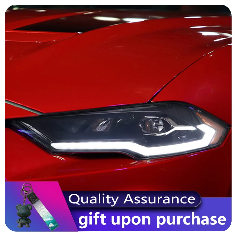 

2 PCS Auto Lights For Ford Mustang 2018-2020 Front Lamp Modified DRL Headlight Dynamic LED Projector Lens Tools Car Accessories