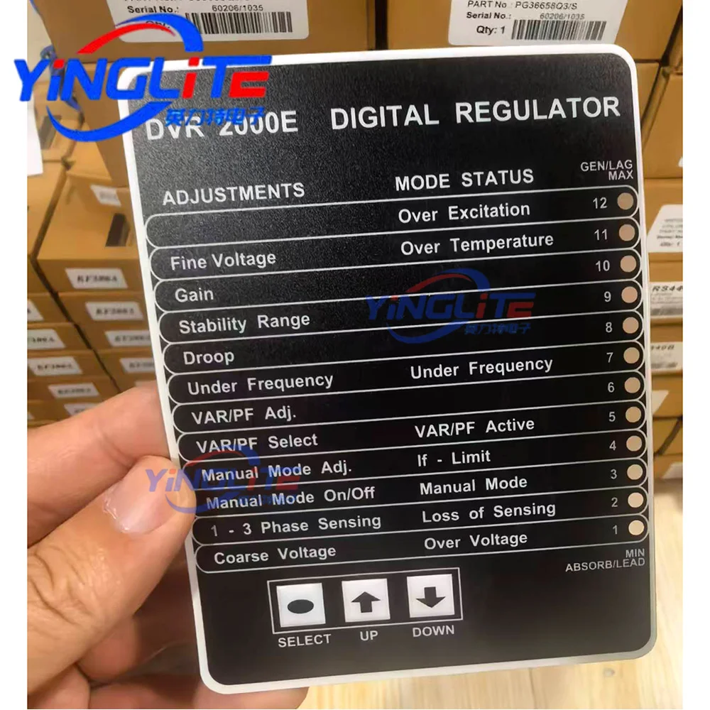Dvr2000e Digital Voltage Regulator Diaphragm For Generator Parts