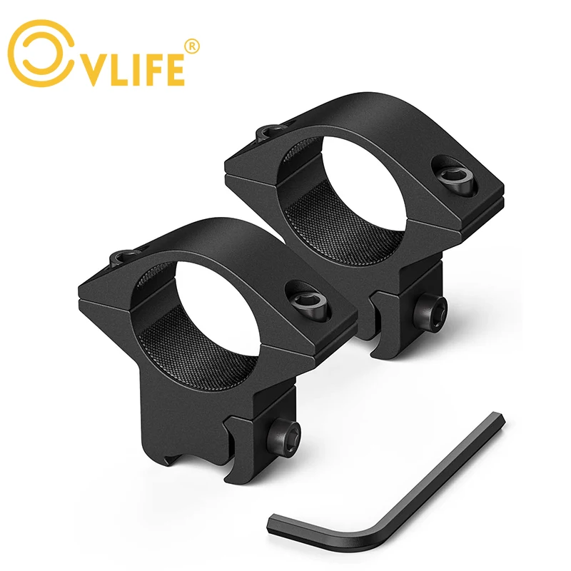 CVLIFE 1 Inch Dovetail Scope Rings Medium Profile See Through Mount For 3/8