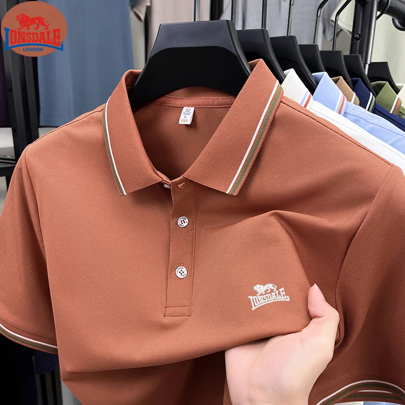 Men's Polo Shirt with Exquisite Embroidery Logo on the Chest in Summer Cool Business and Casual Style Comfortable Breathability