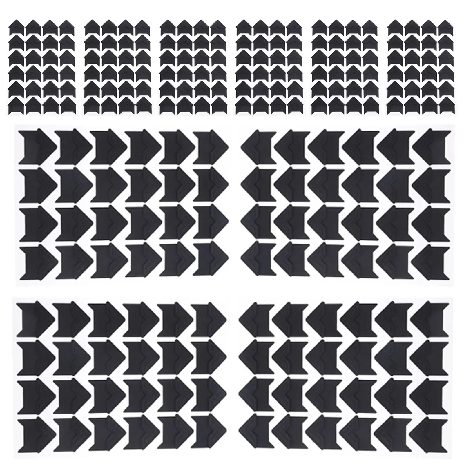 

240 Pcs Photo Corners Self Adhesive Black Stickers for Scrapbooking Picture Decorations Album DIY Projects Paper Craft