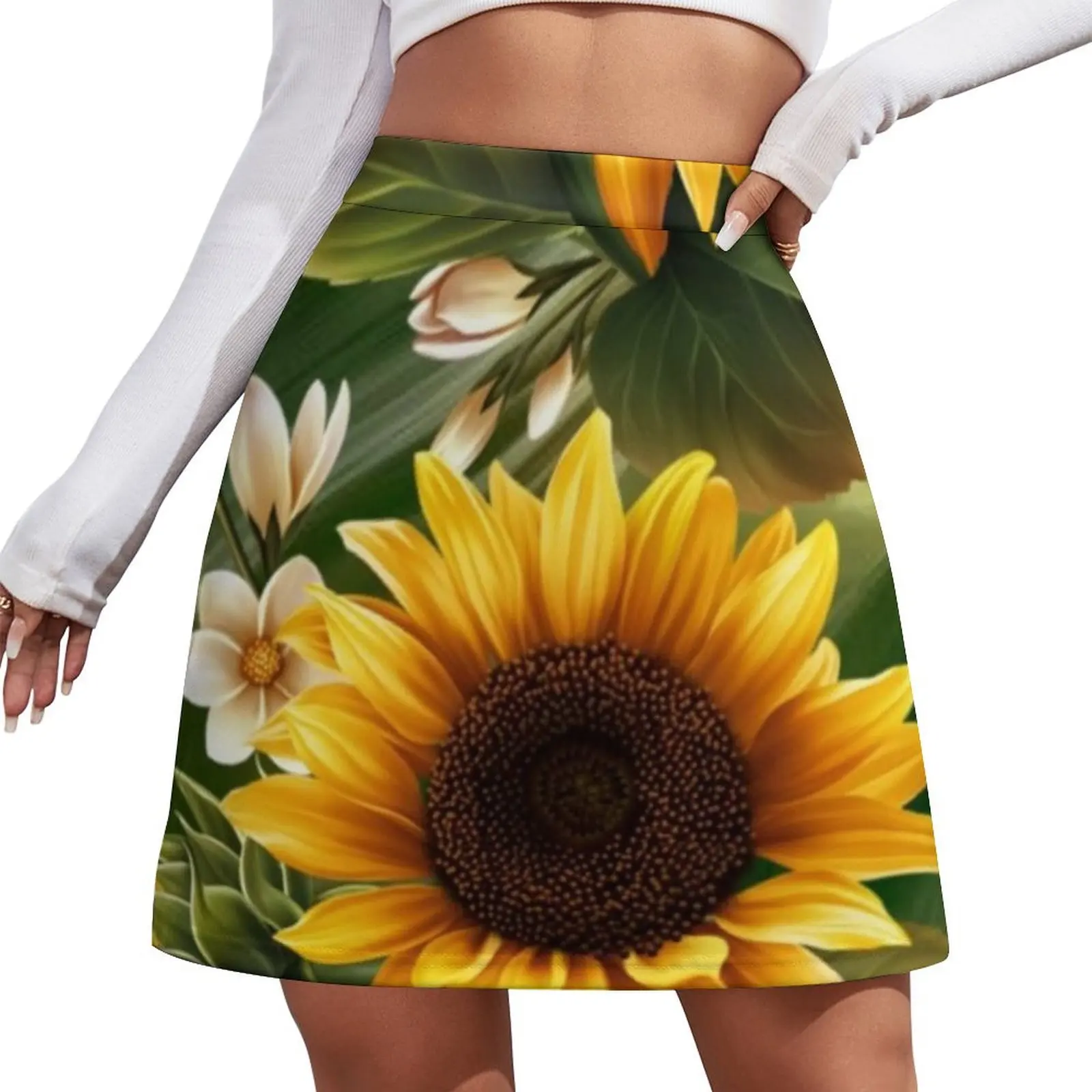 Sun flowers Mini Skirt Skirt pants skirt for woman summer dresses for women 2025 korean clothes ladies Mini