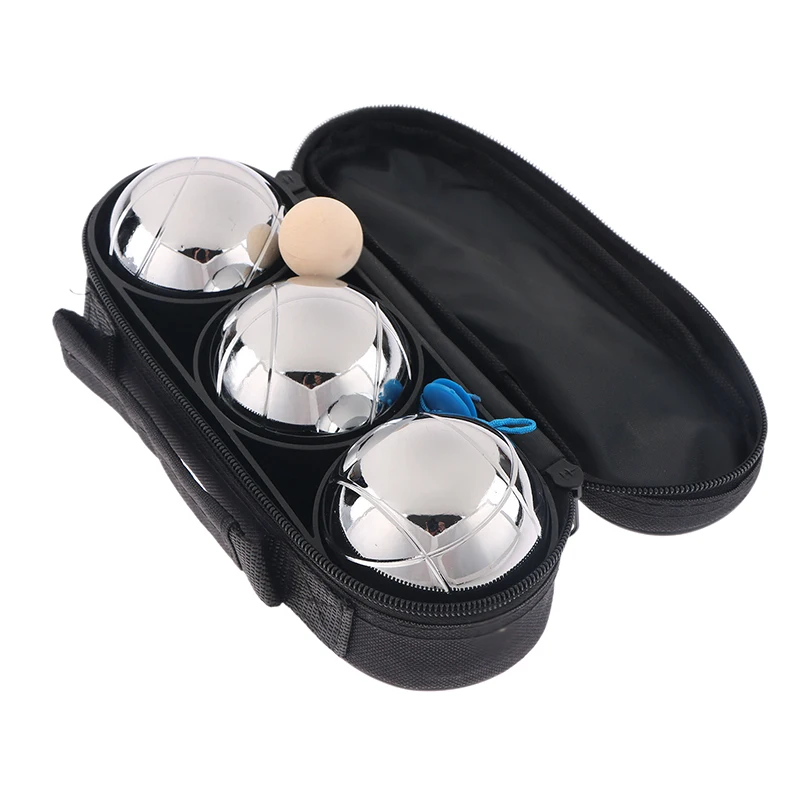 3Pcs/Set Iron Engraved Reflective Petanque Set Bocce Ball Game Set Unique Elegant Petanque Balls Games For Outdoor Activity