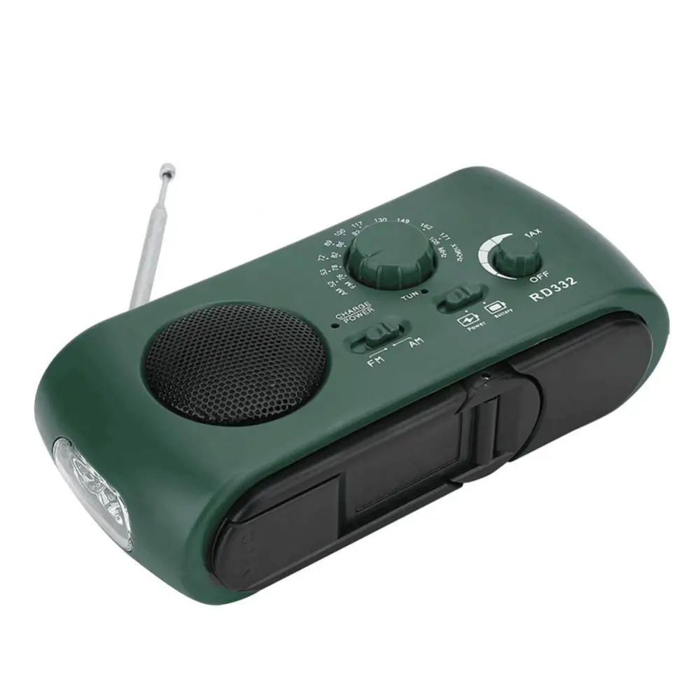 Multifunctional Solar Hand Crank Radio FM/AM Radio USB Charging Emergency Hand Dynamo LED Flashlight