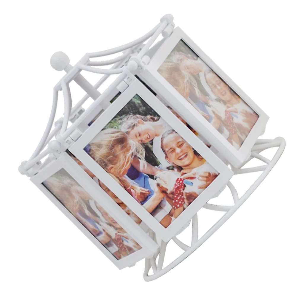 

Rotating Photo Frame Musical Box Desktop Decoration Bedroom Study Living Room Picture Display Rotatable Photo Frame