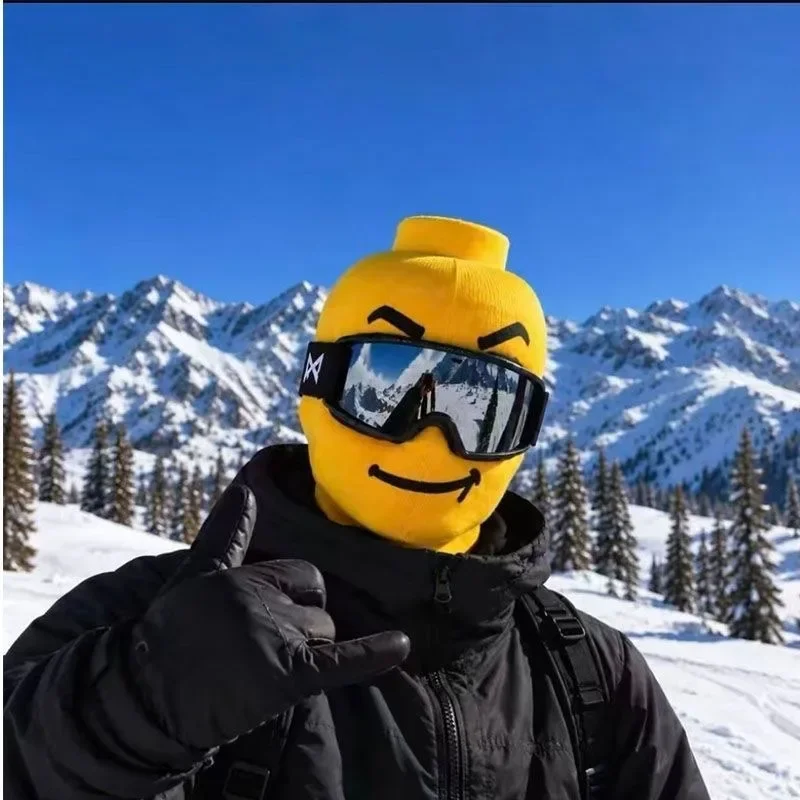Funny Full Face Mask Outdoor Warm Windproof Ski Mask Winter Cycling Skiing Snowboarding Anti-Frost Face Cover Cold Protection