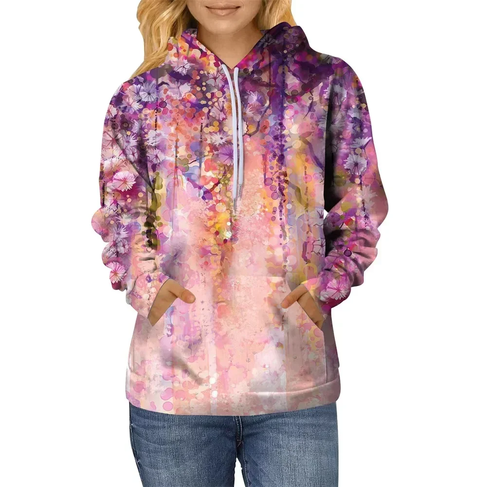 Women Sweatshirts Pullover Hoodies Winter Casual 3D Printed Comfortable Fabric Long Sleeve Sweater Winter Woman Clothes 2025