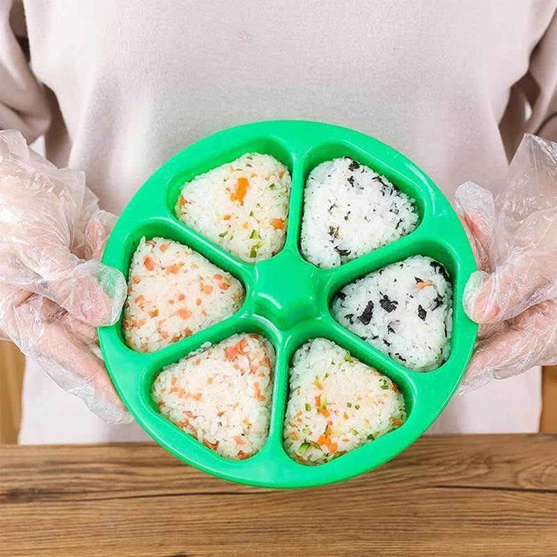 6 in 1 Onigiri Mold Triangle Sushi Mold Bento Box Sushi Making Kit Sushi mold Sushi Press Maker Rice Ball Mold Cooking Tools