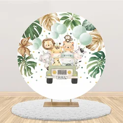 Safari Oh Baby Shower Backdrop Forest Jungle Wild Animals Decor Photography Background Balloons Baptism Banner Photoshoot Props