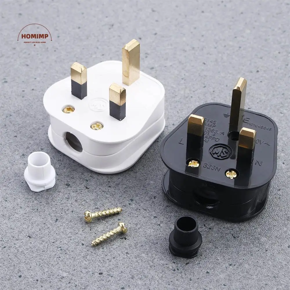 

With Fuse Detachable Hardware Accessories Triangle British Standard 3 Cores Wiring Head Adapter Power Plug Converters