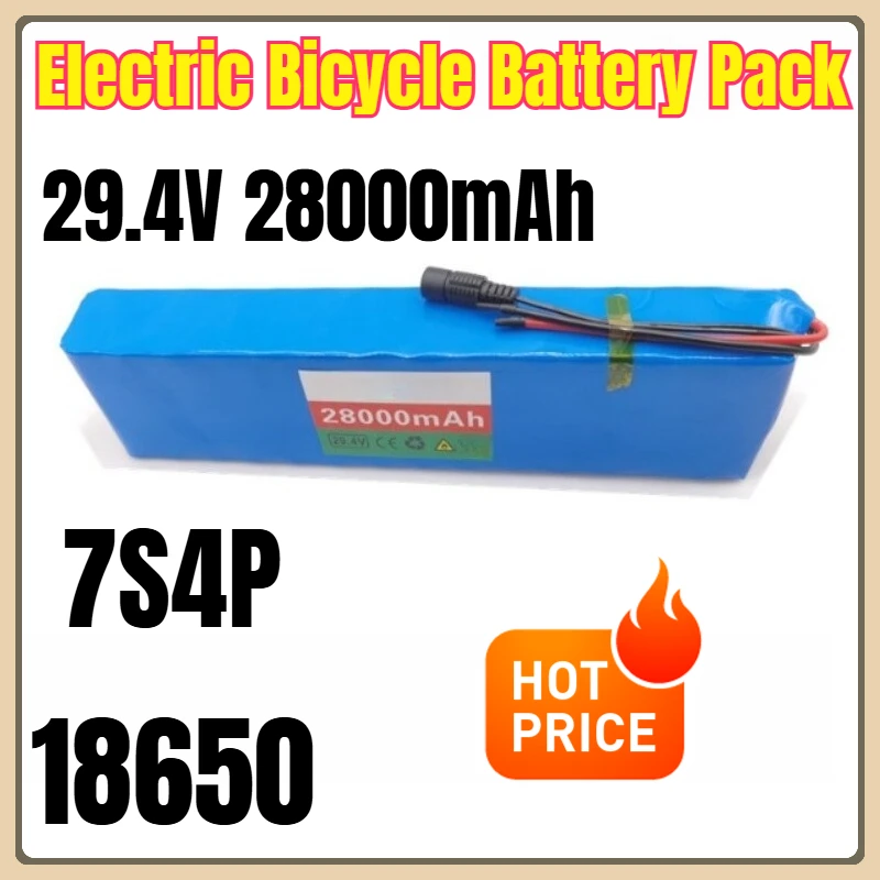 

7S4P 18650 29.4V 28000mAh Electric Bicycle Battery Pack