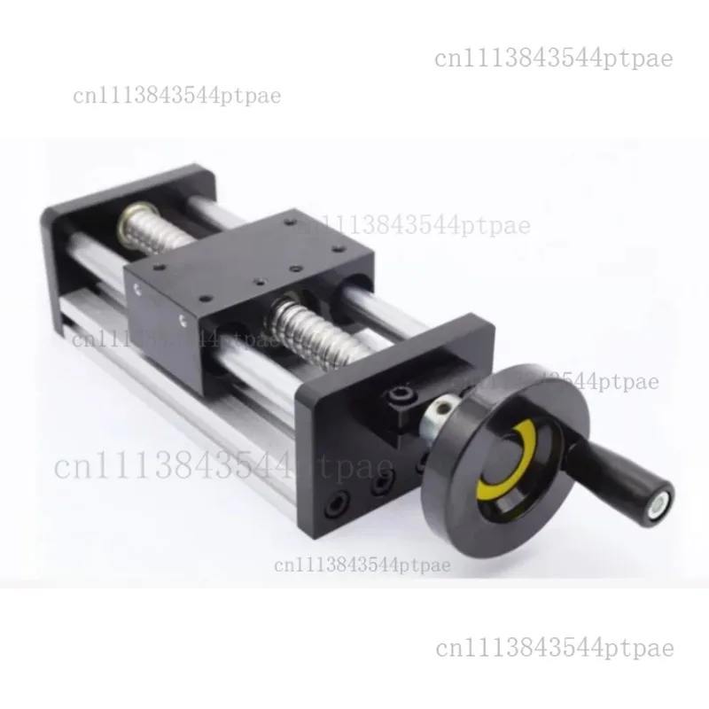 Manual Linear Sliding Table Module Handwheel Translation Worktable with Scale Locking Ball Screw Guide Rail (send Wrench)