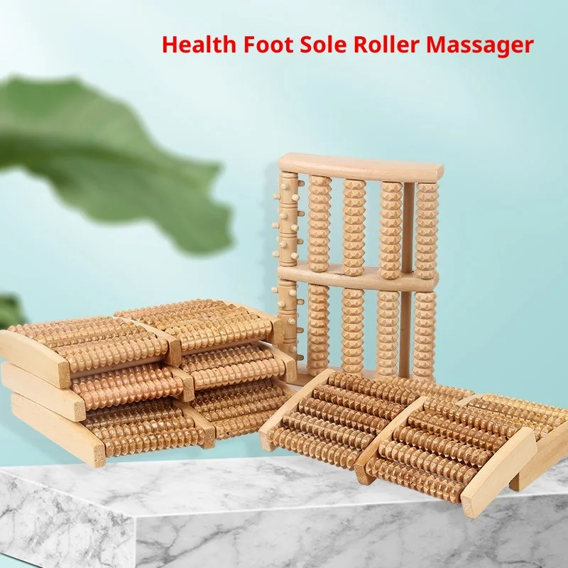 

1 шт. двойной деревянный ролик-массажер для ног - рефлексология снятия стресса, фитнес, здравоохранение, облегчение боли, уход за ногами, массажный роликовый инструмент