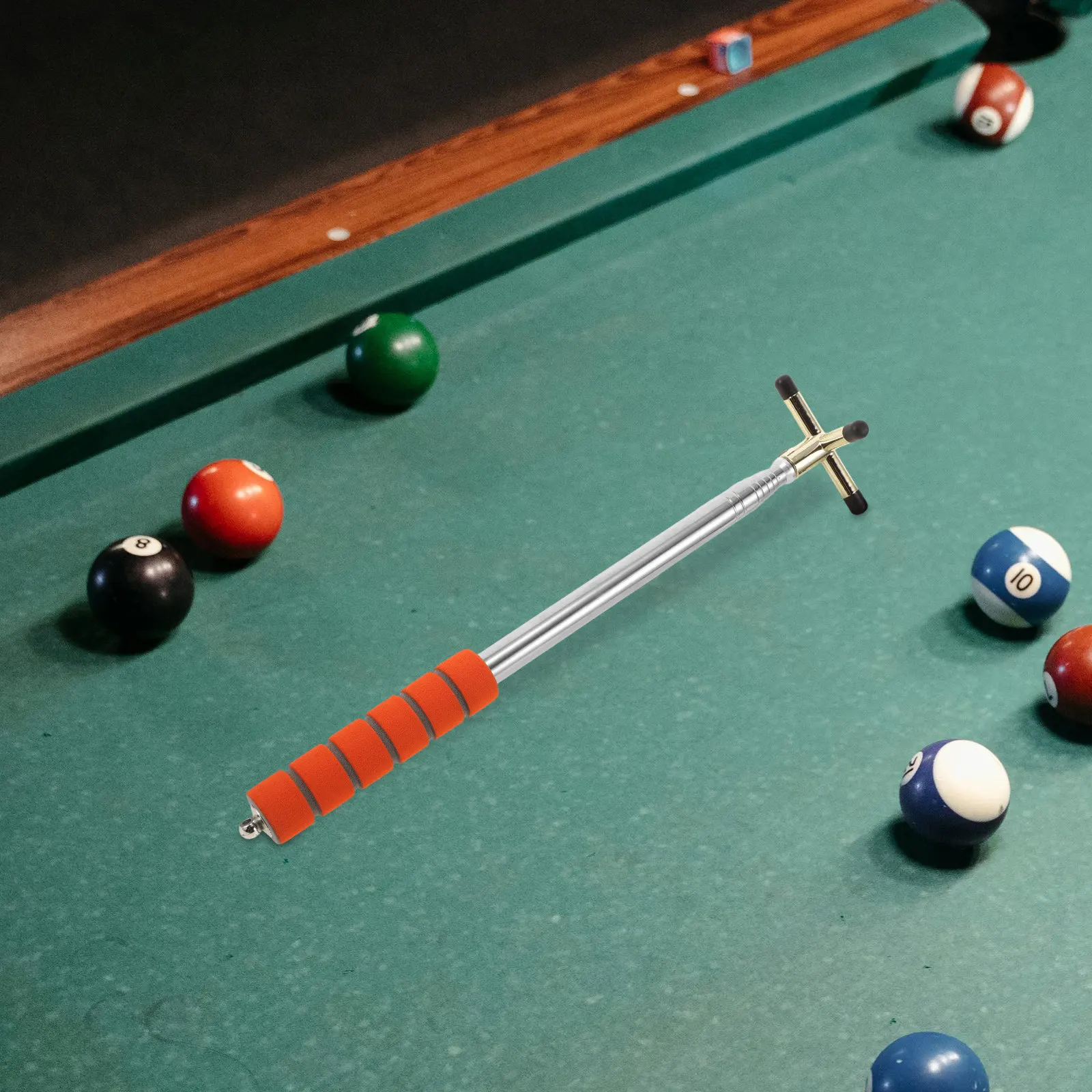 

Регулируемый мостик для бильярдного кия из нержавеющей стали, выдвижной, с нескользящей рукояткой, портативная подставка для кия, мостик для снукера