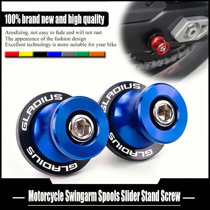 

Fit For Gladius SFV 650 SFV650 2009-2015 8MM CNC Aluminum Swingarm Spools Slider Stand Screws Motorcycle Accessories