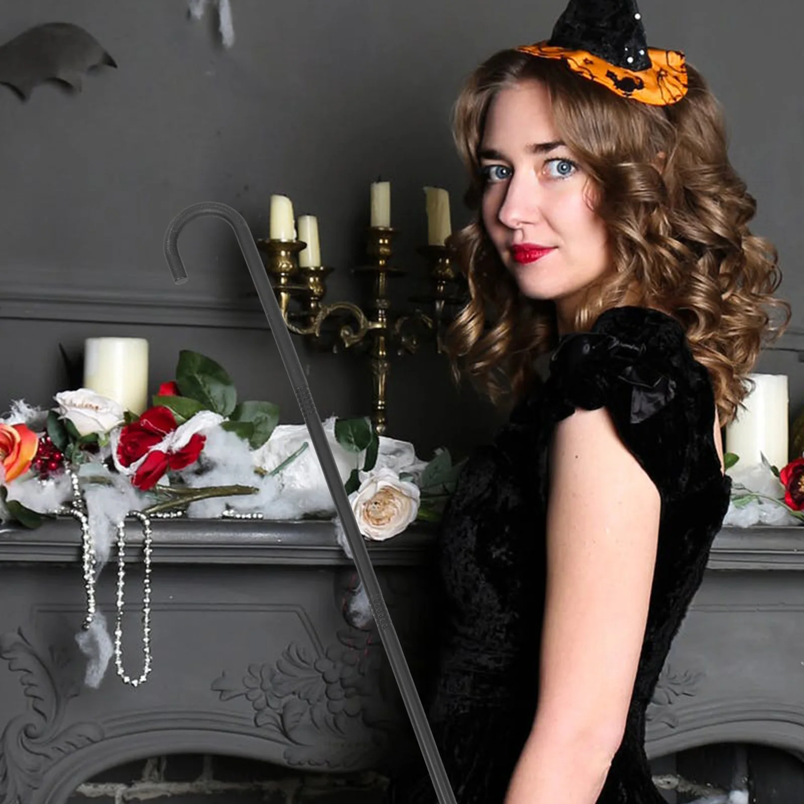 

Halloween Crutch Prop Durable Wear-Resistant Cane for Cosplay Costume Performance Party Supply Halloween Crutch