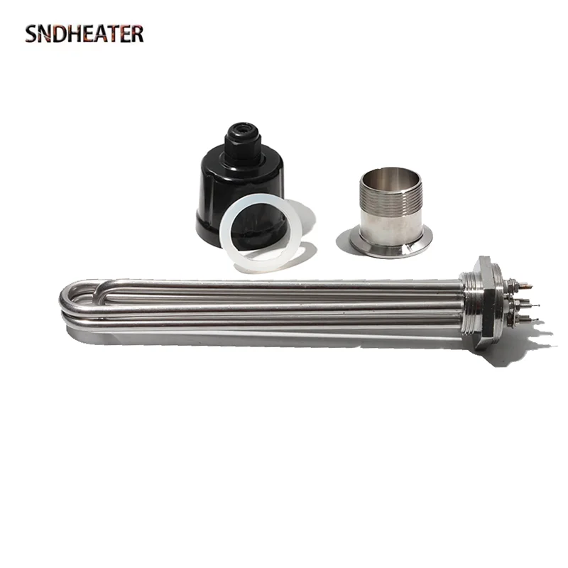 SNDHEATER Electric Immersion Water Heating Element 220/380V Solar Resistance 3 Phase 3KW 6KW 9KW 12KW with Male Threaded Ferrule