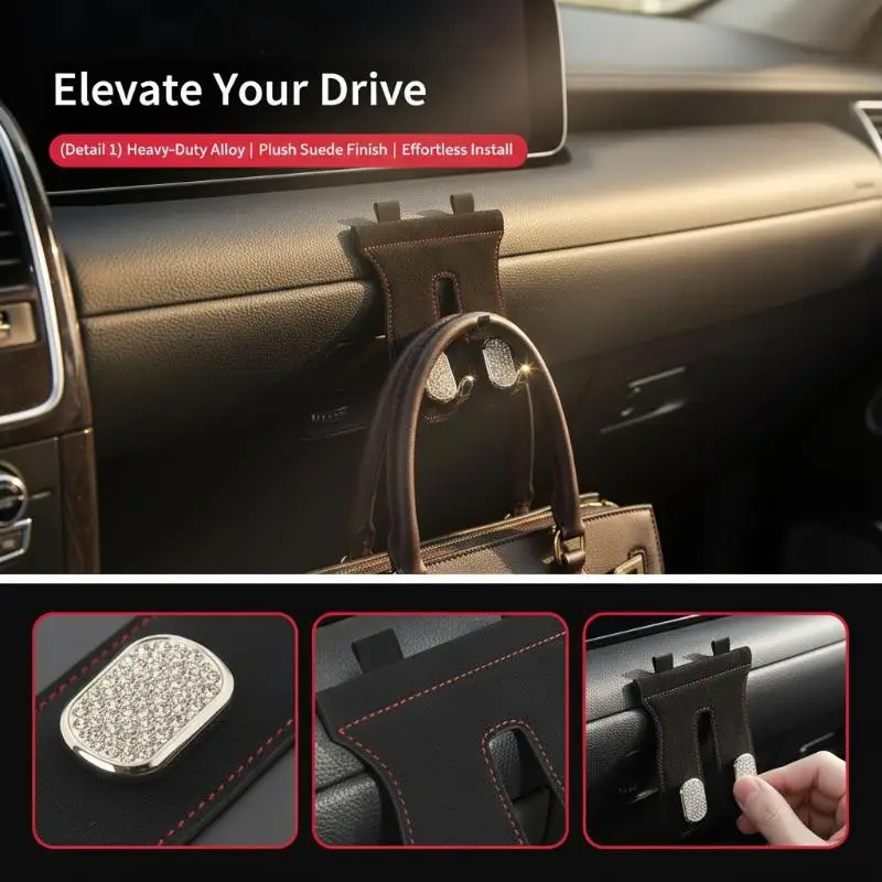 Universal Car Front Row Storage Organizer Durable Glove Box Hook for Luxury Use