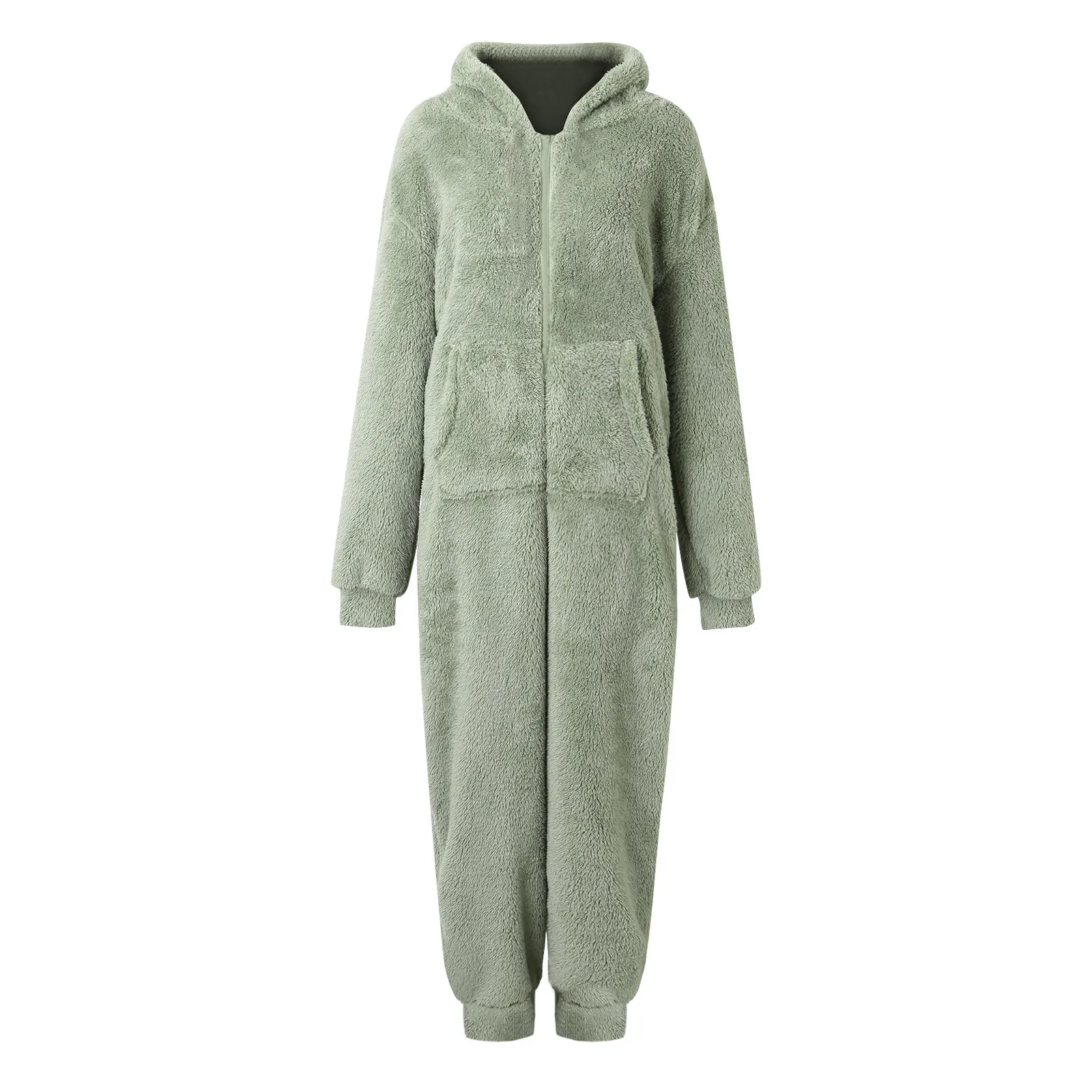 Winter Warm Pyjamas Women Onesies Fluffy Fleece Jumpsuits Sleepwear Overall Plus Size Hood Sets Pajamas Onesie For Women Adult