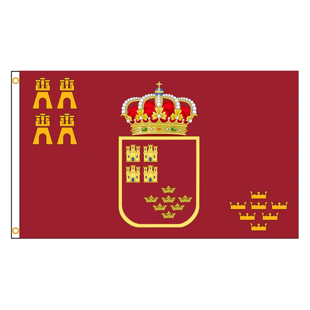 3x5 Ft Murcia Flag Vivid Color and Fade proof a Autonomous communities of Spain Flags Polyester with Brass Grommets