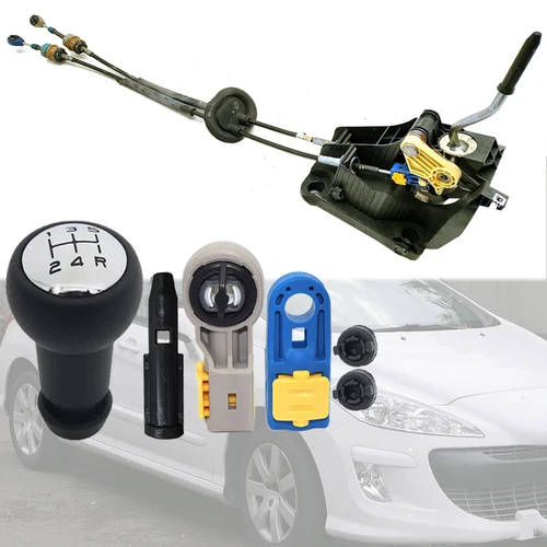 Imagen 1 del producto Palanca de cambios Manual para coche, palanca selectora con perilla de conexión para Peugeot 308, 2012, 2011, 2010, 2009, 2008, 2007, CC