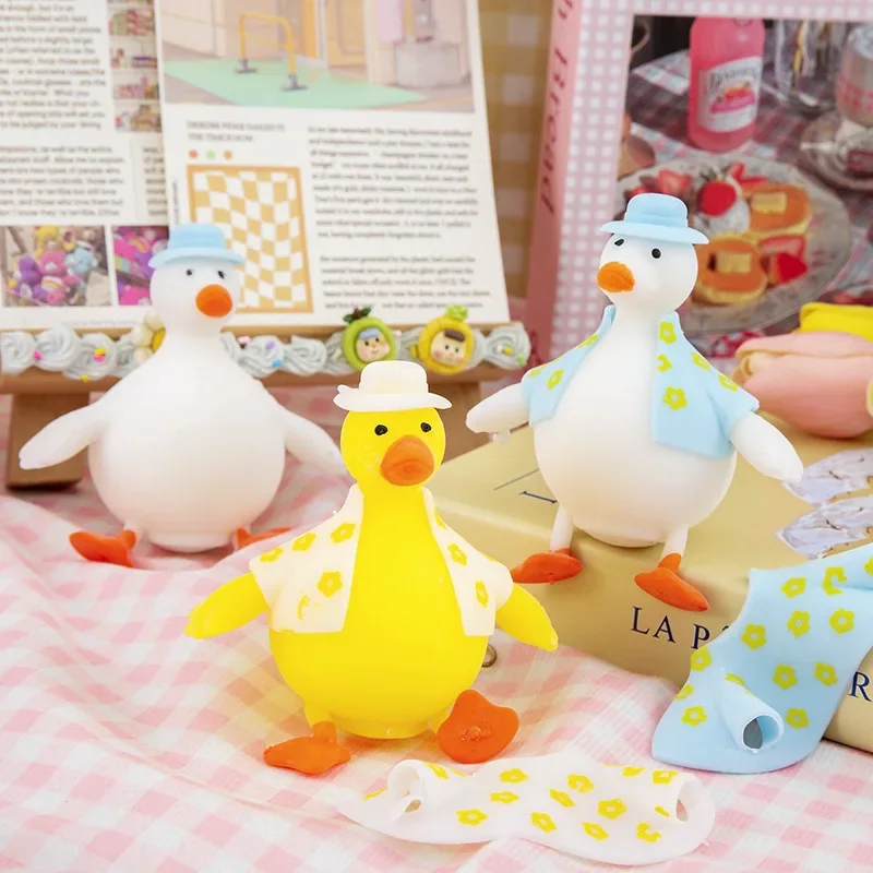 5PCS simulate duck children's game stress relief toys and stress relieving squeeze tools vent toy ornament decoration