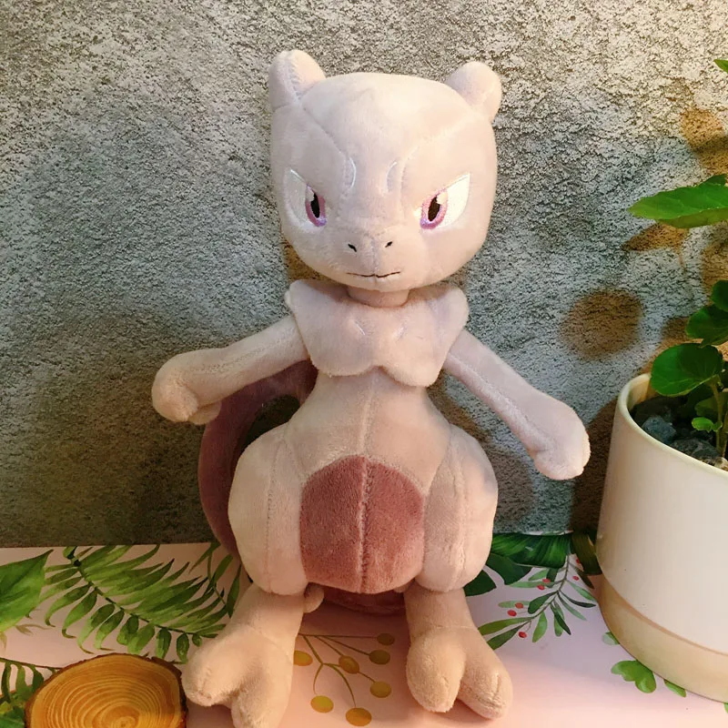 

Японская плюшевая игрушка Pokemon Fit Mewtwo высотой 14 см, детские милые мягкие подарки и подарки на день рождения и Рождество